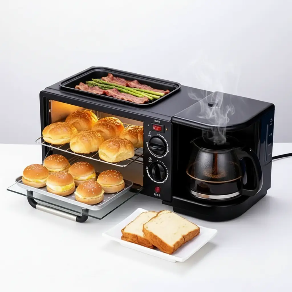 Reki 3-in-1 Breakfast Maker Station Toasters & Grills