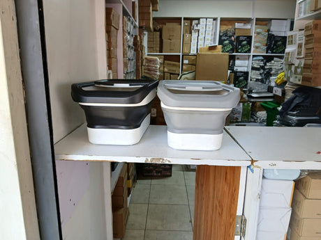 Collapsible Cereal Storage Container 14L Capacity, Space Saving Design, Available in Black- Furaha Finds Kenya