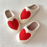 Heart Print Cozy Indoor Slippers Slippers