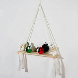 Macrame Hanging Wall Shelf Floating shelf Shelving