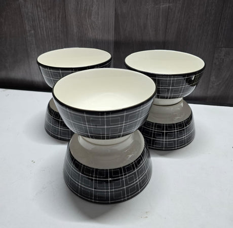6pcs Ceramic Bowls Set in Elegant Finish- Furaha Finds Kenya