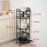 Pot Rack Holder 5 Tier Vertical Storage For Home Cooks Black Pot Racks