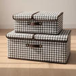 Decorative Storage Boxes 2 Piece Set with Lids Closet Organizers