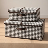 Decorative Storage Boxes 2 Piece Set with Lids Closet Organizers