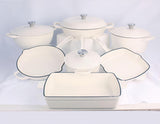 Original Heavy Duty Enamel Cast Iron 11pcs Cookware Set S JADE