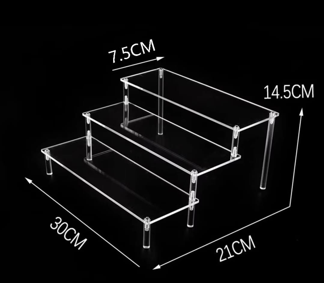Furaha Finds 3-Tier Acrylic Display Rack