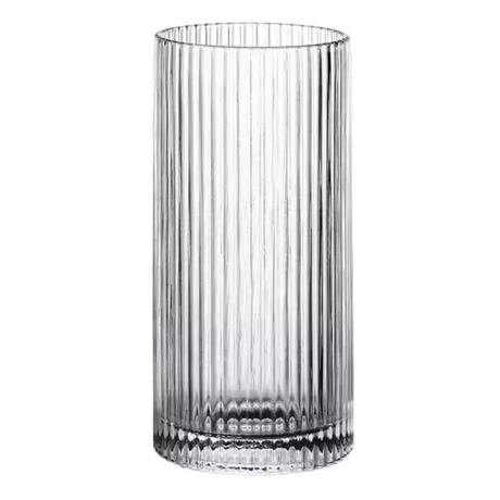 Premium Clear Japanese Style Ribbed Glasses- Furaha Finds Kenya