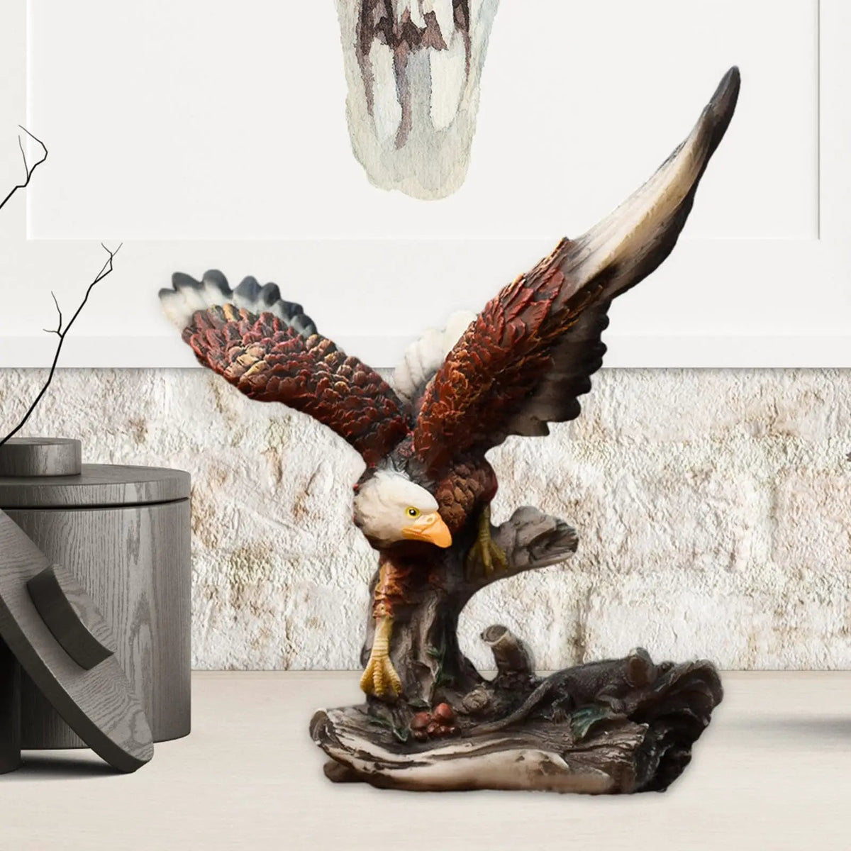 Resin Eagle Statue Majestic Winged Sculpture Sculptures & Statues