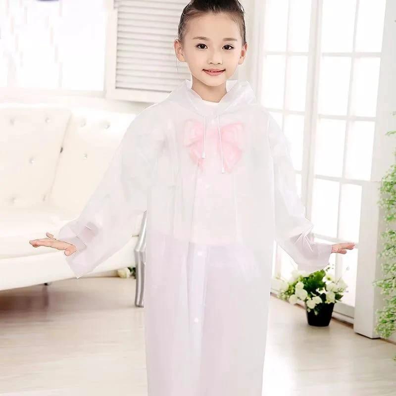 Children Hooded EVA Raincoat Long Waterproof Design Children raincoat Rain Coats