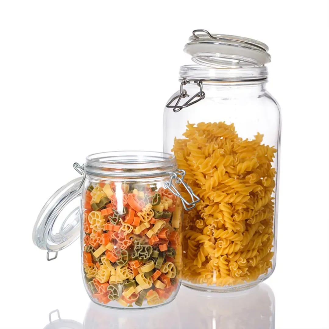 Bon Appetit Clip Glass Jar Airtight Storage Container 1L 1.5L 2L 3L- Furaha Finds Kenya