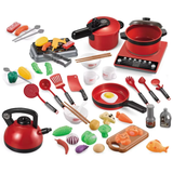 61pcs Kids Kitchen Cookware Playset – Pretend Cooking Educational Toy