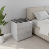 3-Drawer Bedside Cabinet with LED & Wireless Charging Bedside Cabinet Bedside Cabinets