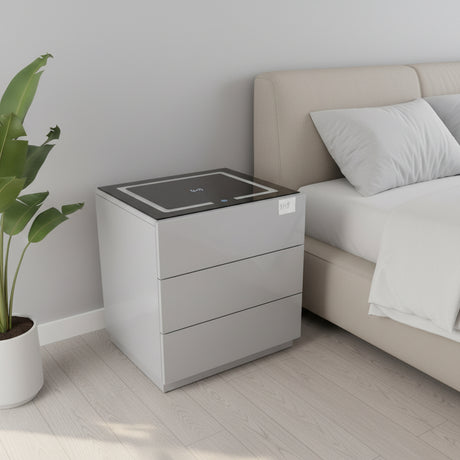 3-Drawer Bedside Cabinet with LED & Wireless Charging Bedside Cabinet Bedside Cabinets