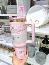 Original Love Shark Stanley Tumbler 1.18L Floral Edition with Straw & Topper- Furaha Finds Kenya