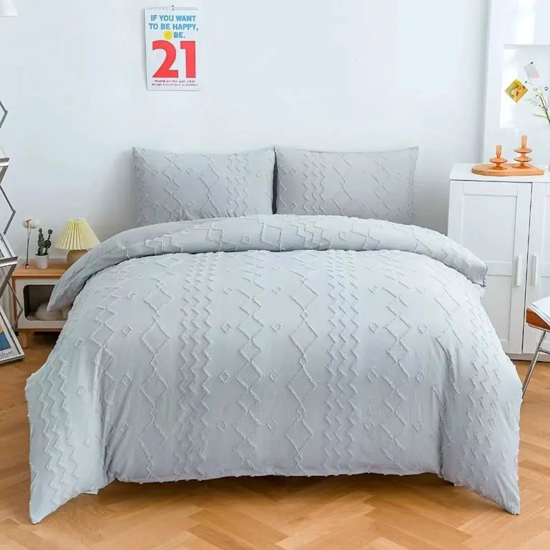 7x8 Tufted Cotton Duvet Cover Set duvet covers Duvet Covers