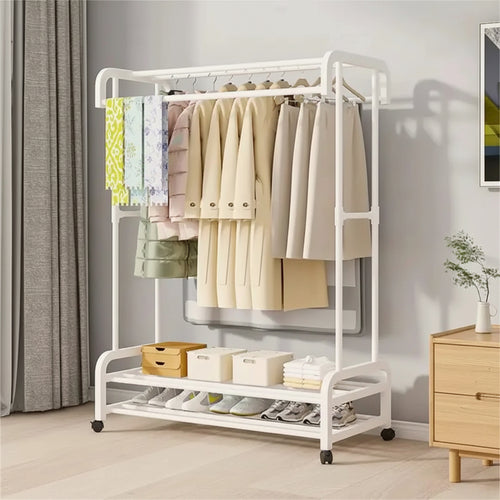 Clothes Drying Rack with Double Layer Shoe Rack Drying Racks