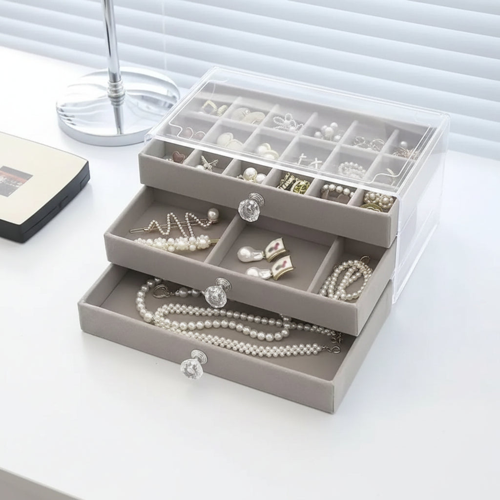 Acrylic Jewellery Storage & Display Box Jewelry Boxes