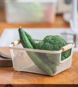 Metal Mesh Basket – Spacious Wire Storage for Shelves and Bathroom Organization