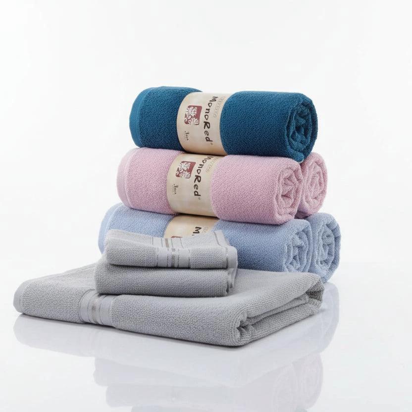 3-Piece Cotton Bath Towel Set – Soft & Highly Absorbent Bathroom Towels Bath Towels & Washcloths