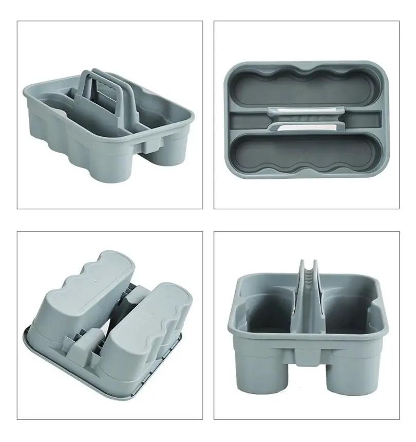 Cleaning Utility Caddy Multi Compartment Organizer with Handle 38.5×27.5×18cm Caddy