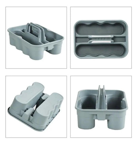 Cleaning Utility Caddy Multi Compartment Organizer with Handle 38.5×27.5×18cm Caddy