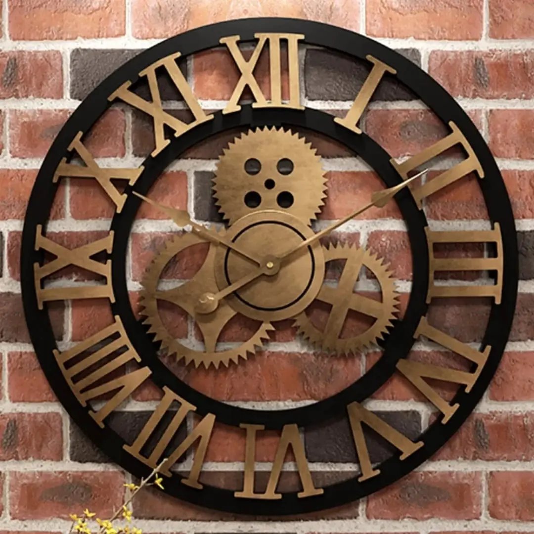 Vintage Non-Moving Gears Wall Clock Wall clock Wall Clocks