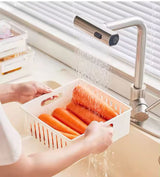 3pcs Stackable Food Storage Containers with Drainer Basket and Airtight Lid