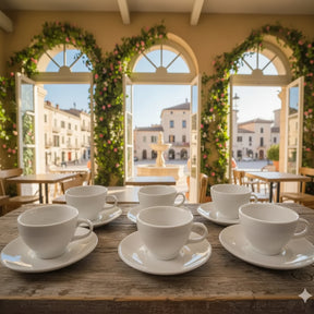 Ceramic Cappuccino Cup & Saucer Set of 6 Cappuccino cup Mugs