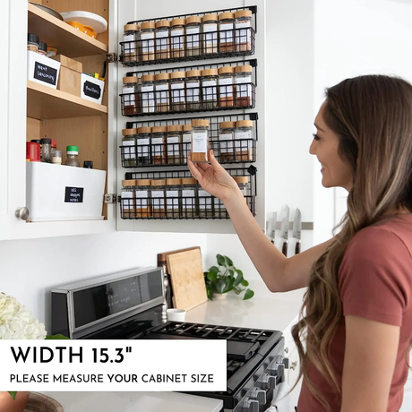 High Quality 4 Tier Wall Mounted Metal Spice Rack for Kitchen Organization- Furaha Finds Kenya