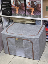 Largest Capacity Zipper Foldable Storage Box with Visible Window – 60 × 40 × 42 cm
