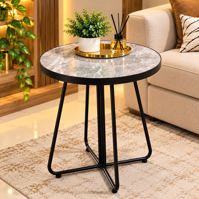 Pure Marble Nordic Luxury Coffee Table With Metal Legs Coffee table Coffee Tables