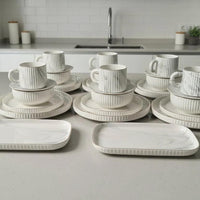 Elegant European Porcelain 32-Piece Dinner Set with Large 380ml Mugs Dinner set Dinnerware Sets