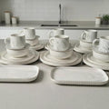 Elegant European Porcelain 32-Piece Dinner Set with Large 380ml Mugs Dinner set Dinnerware Sets