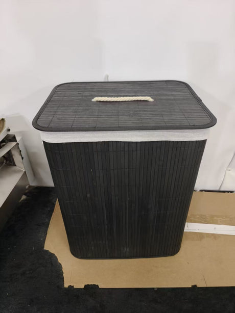 Foldable Bamboo Laundry Basket – 50 × 30 × 40 cm