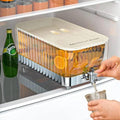5L Large Capacity Refrigerator Cold Drinking Bucket with Tap Drinkware Beverage Dispensers