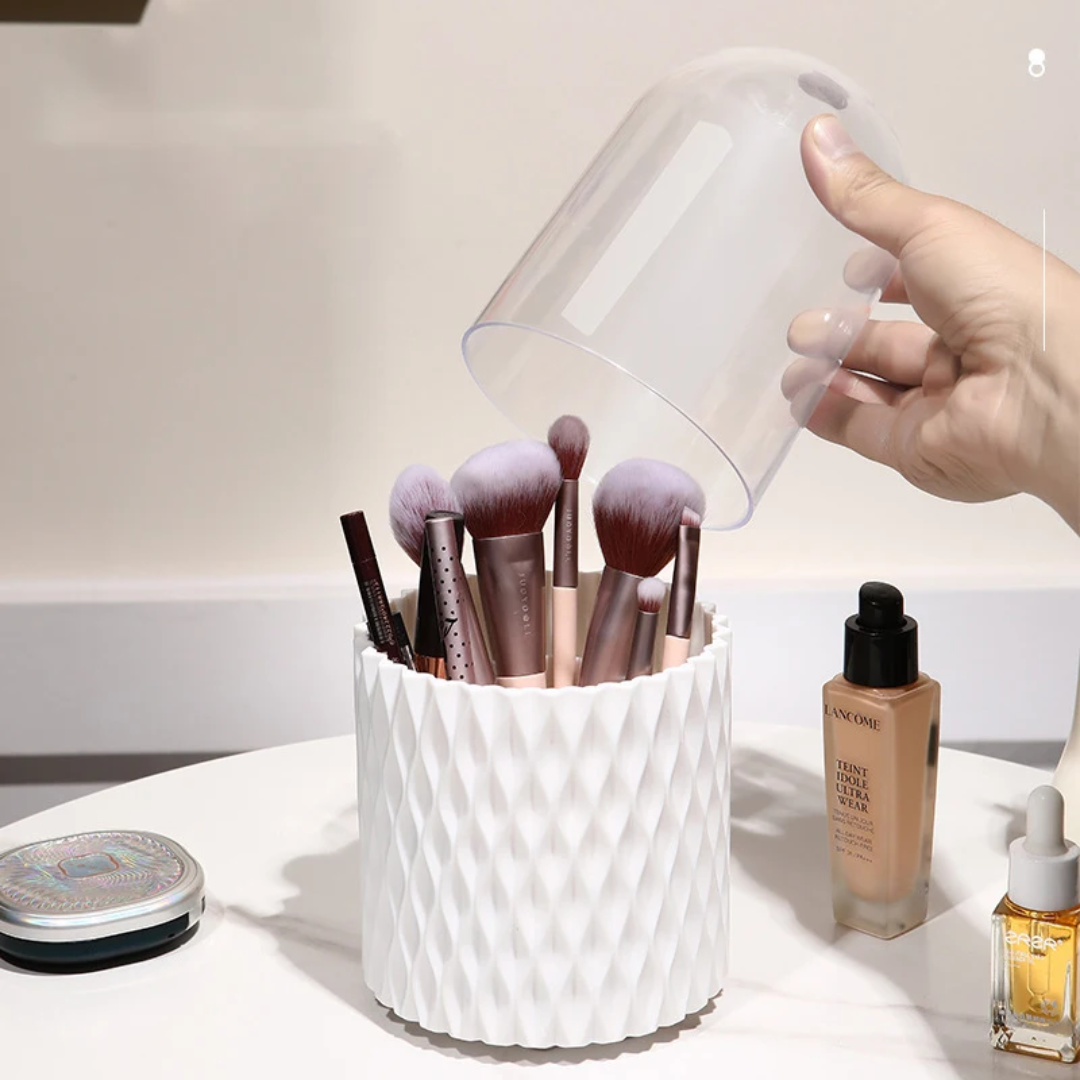 Multifunction 360° Rotating Organizer Holder for Makeup Brushes, Pens, and Desktop Storage