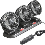3 Head Rotating Car Cooling Fan Car accessories Motor Vehicle Climate Control