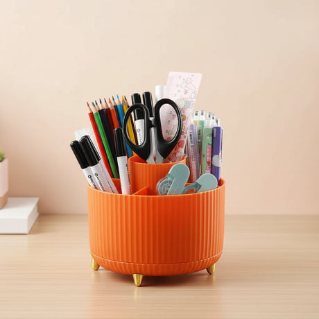 360° Rotating Desk Organizer with Multi-Compartments Home & Living Desktop Organizers