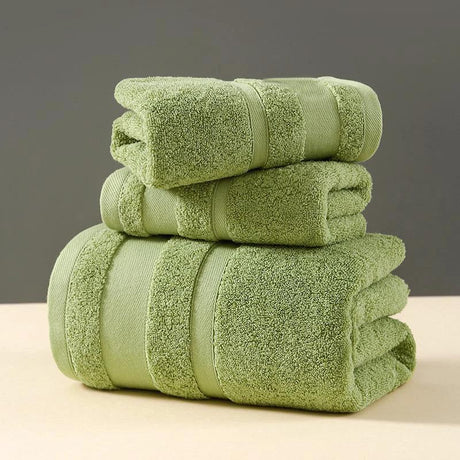 3 in 1 Combed Cotton Bath Towel 3pcs Set Staple Cotton Hand Towel Plus Thick Hotel Home Bath Hand Towel Towels Bath Towels