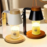 Electric Candle Warmer With Bamboo Base & Top Candle warmer Candle & Oil Warmers