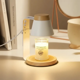 Electric Candle Warmer With Bamboo Base & Top Candle warmer Candle & Oil Warmers