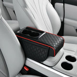 Auto Center Console Armrest Cushion with Cup and Phone Holder – 3 in 1 Multipurpose Design