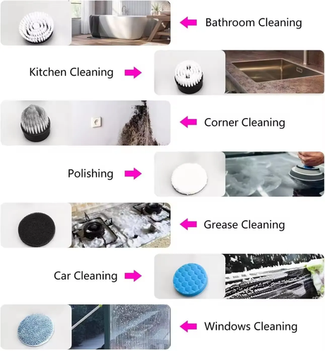 Wireless Rotating Cleaning Brush Electric Scrubber for Bathroom, Kitchen & Windows Multi-functional Household Tool- Furaha Finds Kenya