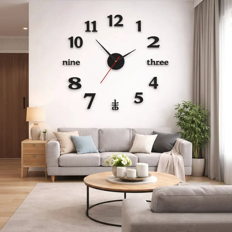 3D Roman Numeral Acrylic Mirror Wall Clock Home Decor Wall Clocks