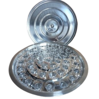 HOLY COMMUNION UTENSIL SET WITH 40 PLASTIC CUPS AND TRAY Church and religious supply Religious Items