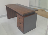 1.6m Modern Wooden Office Desk with 3-Drawer Lockable Cabinet