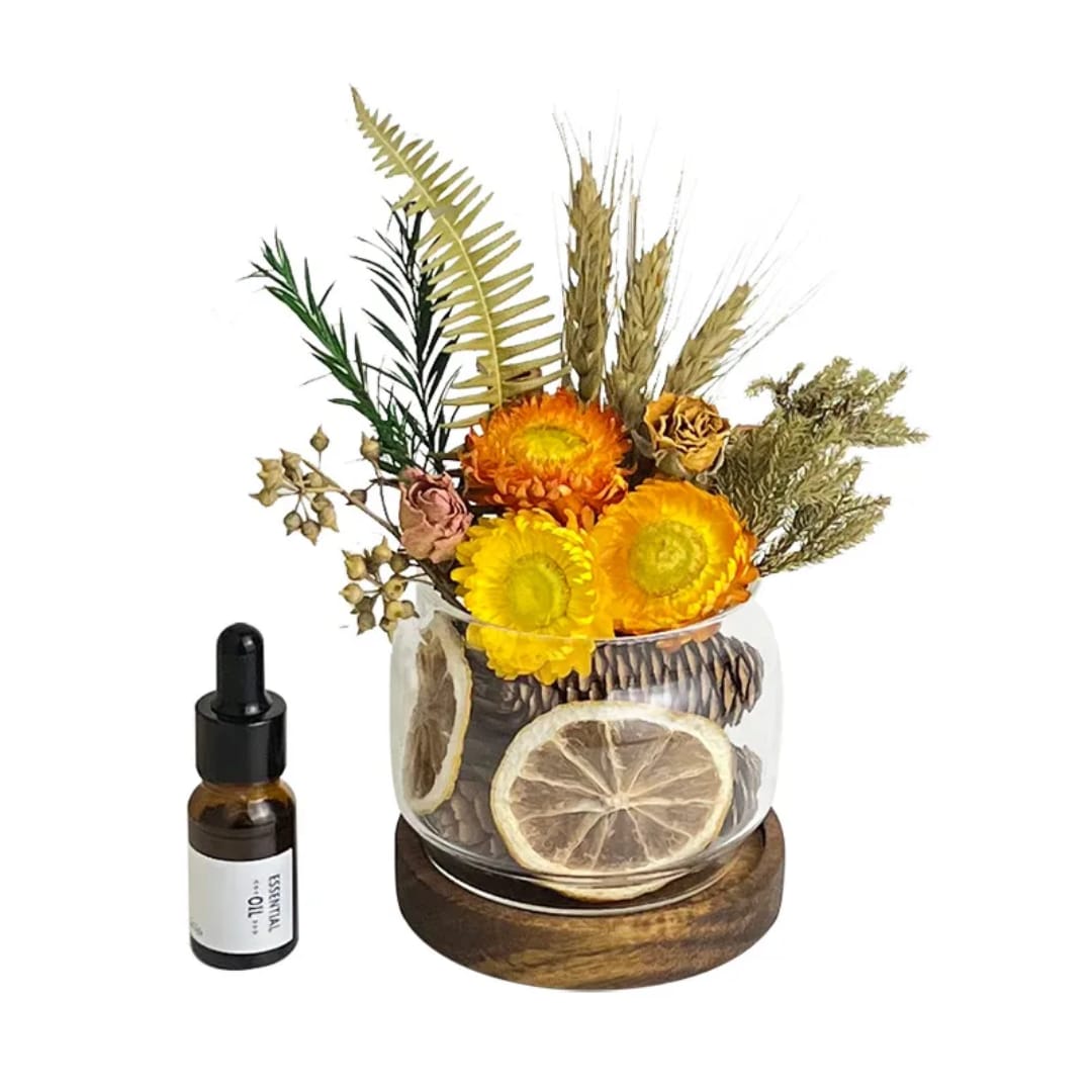 Dried Flower Aromatherapy Diffuser with Essential Oil / Potpourri
