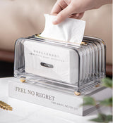 Luxury Clear Serviette Holder Elegant Acrylic Napkin Dispenser.- Furaha Finds Kenya