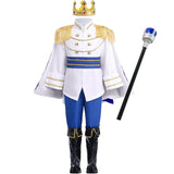 Professional Children’s King Cosplay Costume with Cloak, Crown, and Accessories