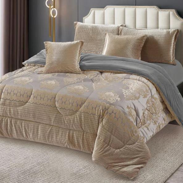 Luxury Silk Velvet Fleece Duvet Set 6x6 with Bedsheet and Pillowcases Bedding
